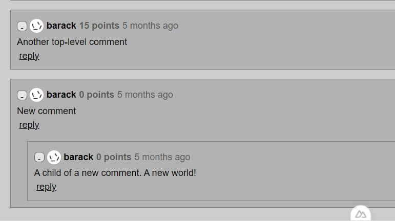 Screenshot of project