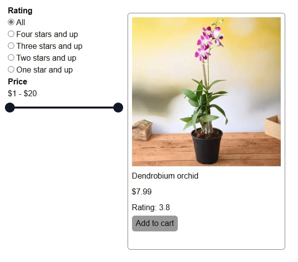 Screenshot of project